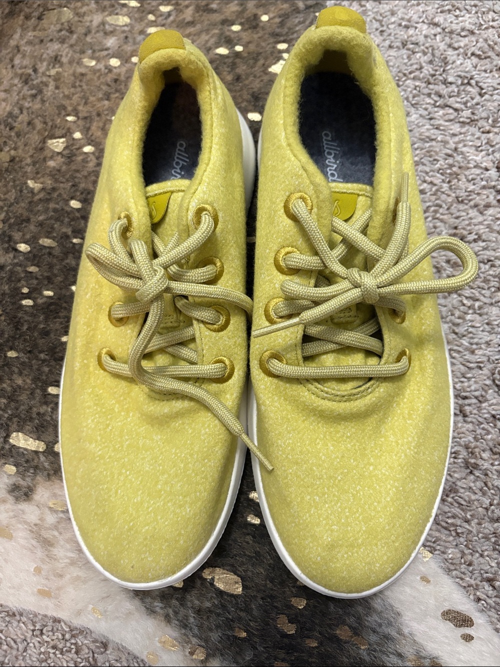 allbirds Womens Wool Sneakers in Bright Yellow